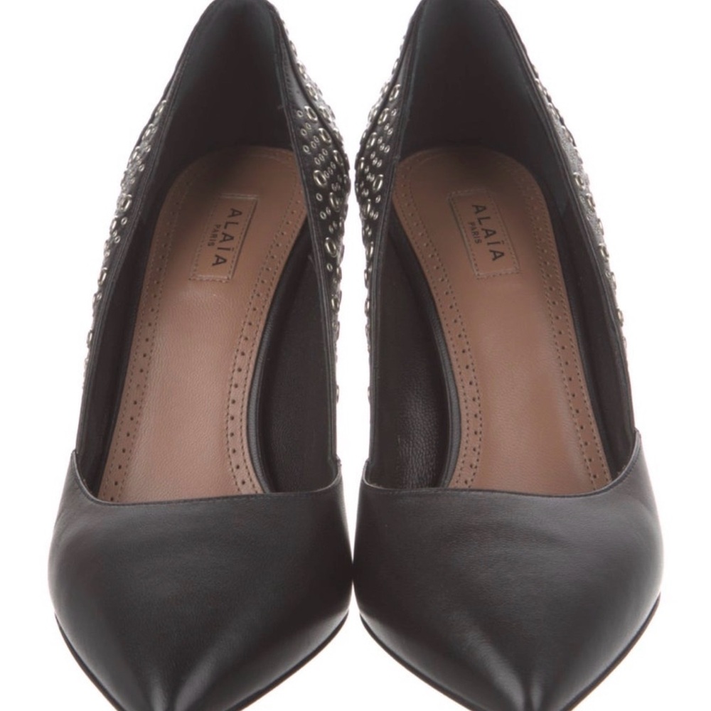 Alaia Black Studded Heels